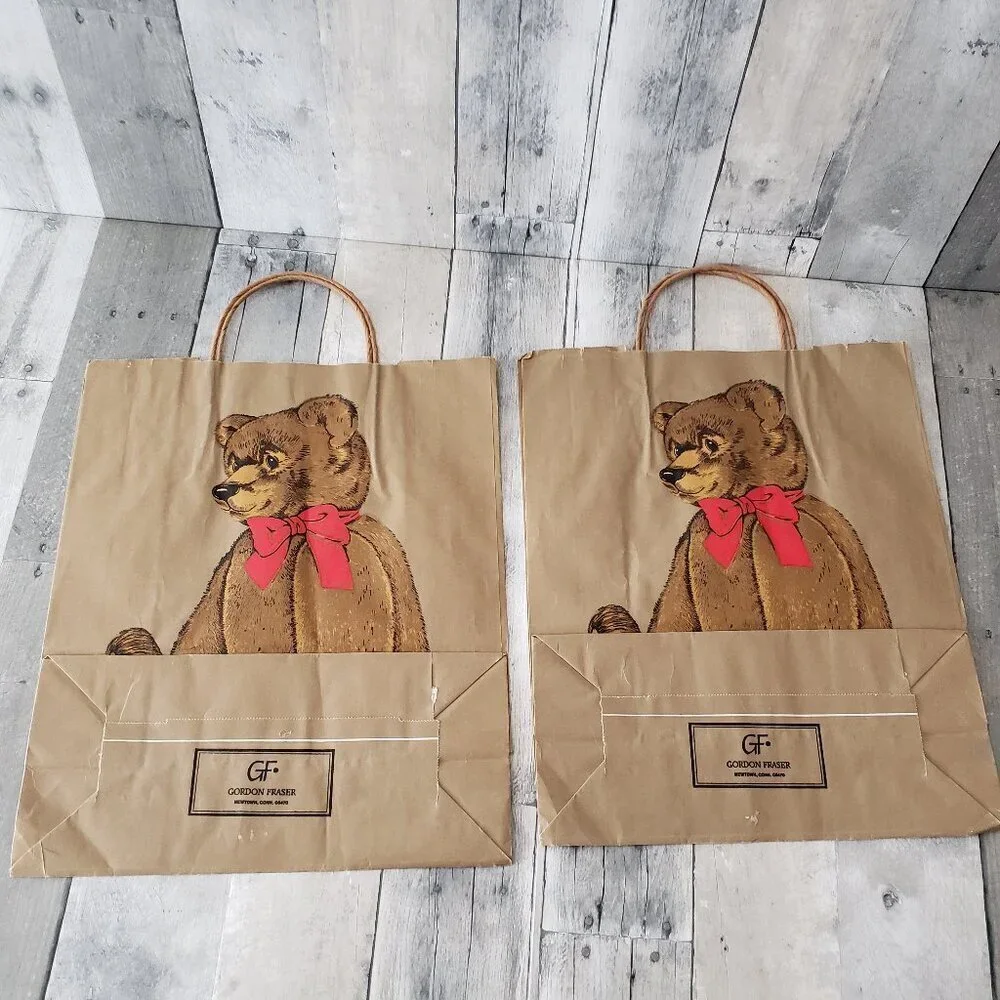 Vintage Gordon Fraser Teddy Bear large Gift Bags Paper (3)